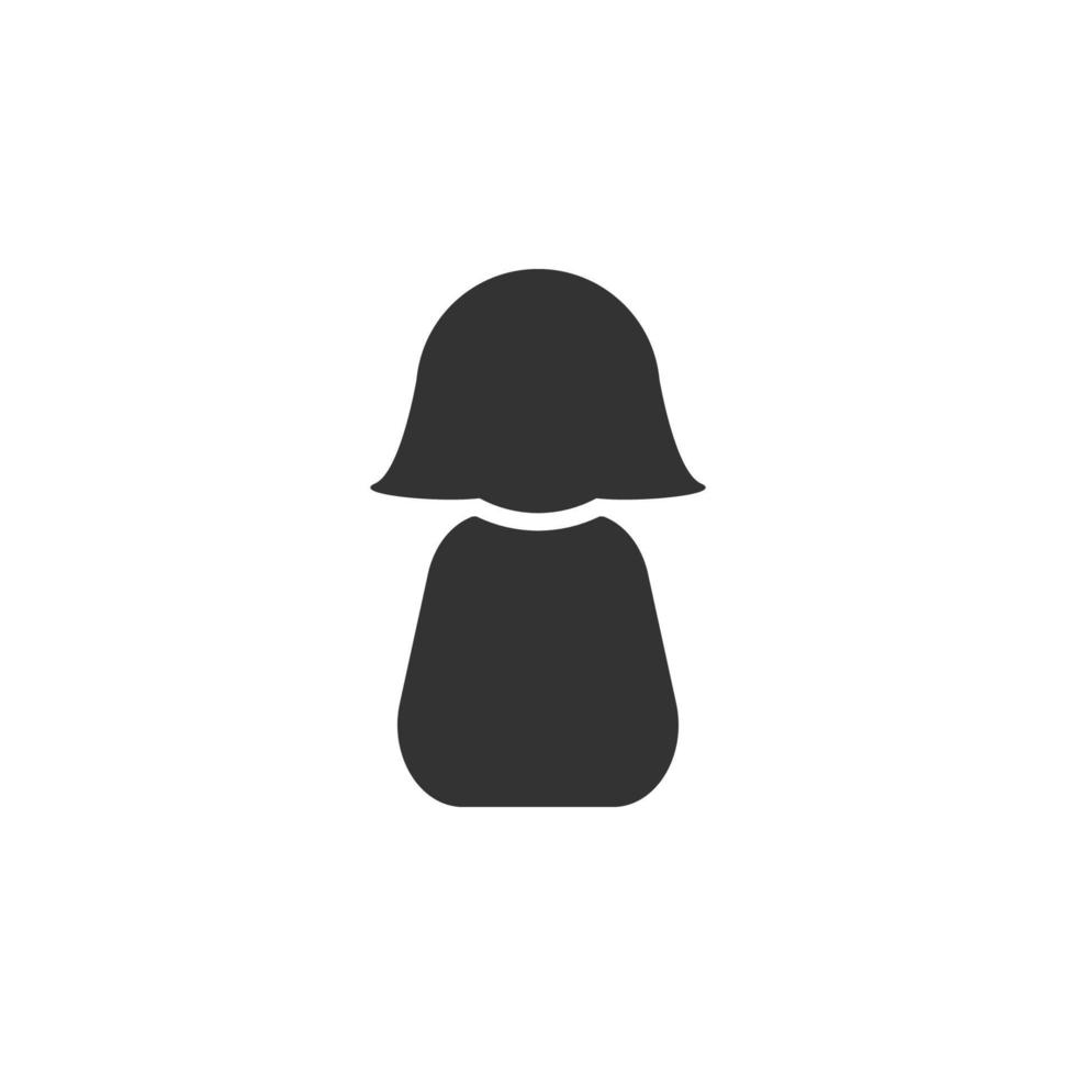 girl avatar isolated simple vector icon illustration