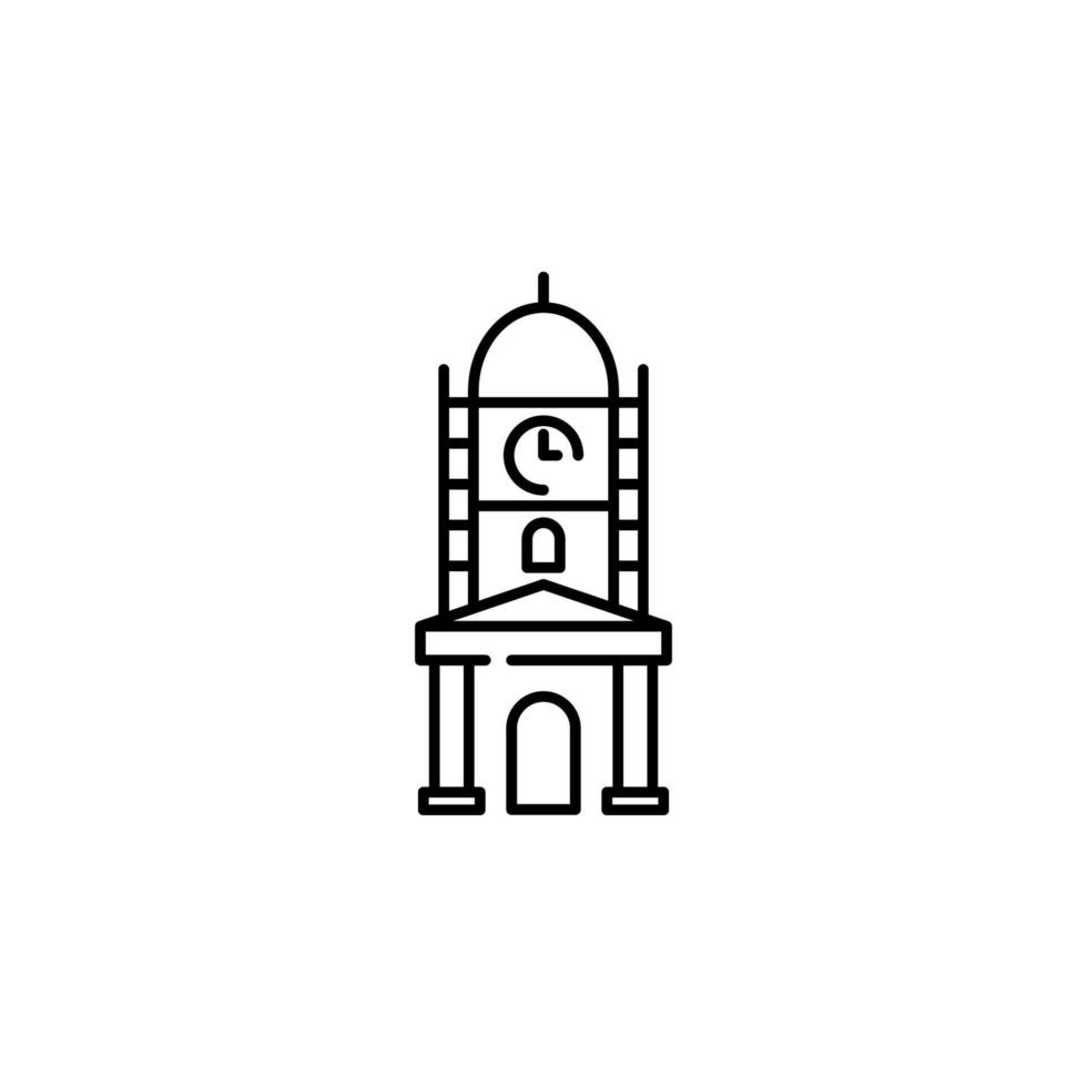 reloj torre, faisalabad punto de referencia vector icono ilustración