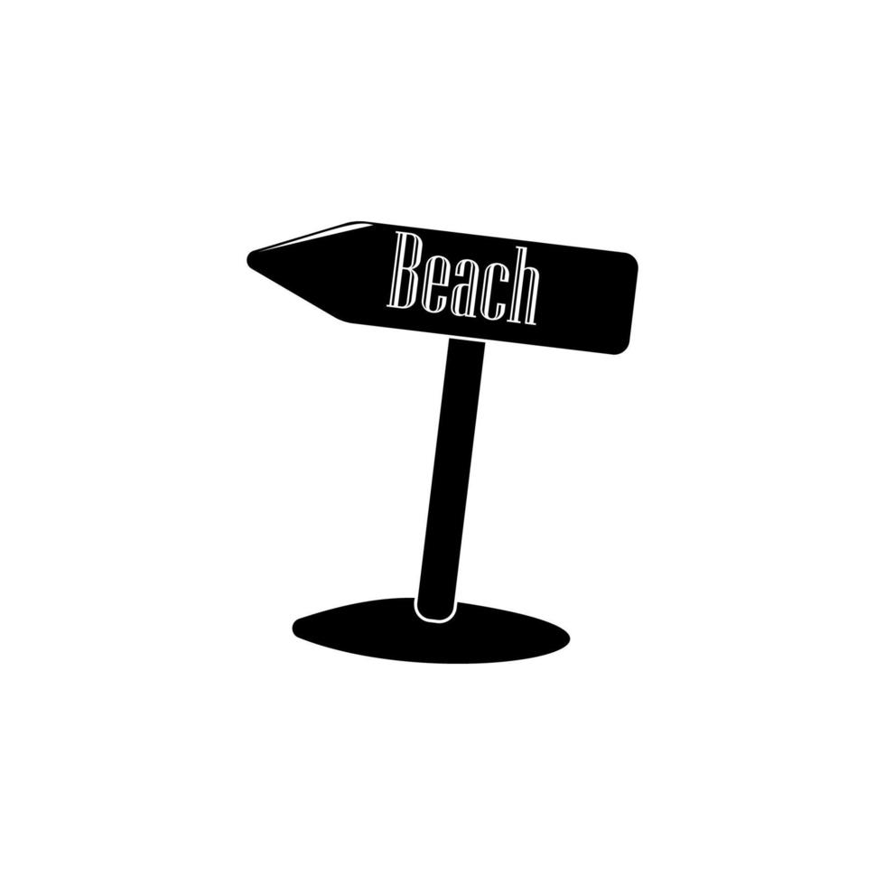 arrow on the beach vector icon illustration