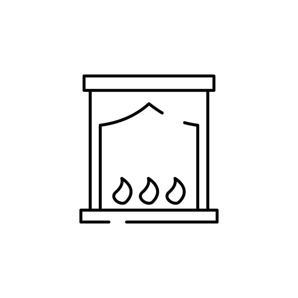 furnace, heater stove vector icon illustration