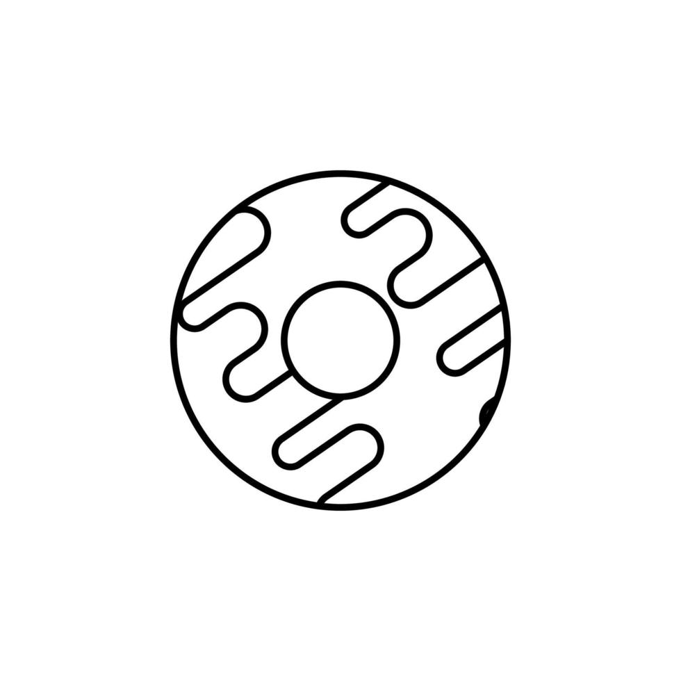 bagel concept line vector icon illustration