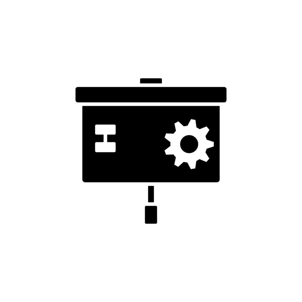 presentation of the mechanism vector icon illustration