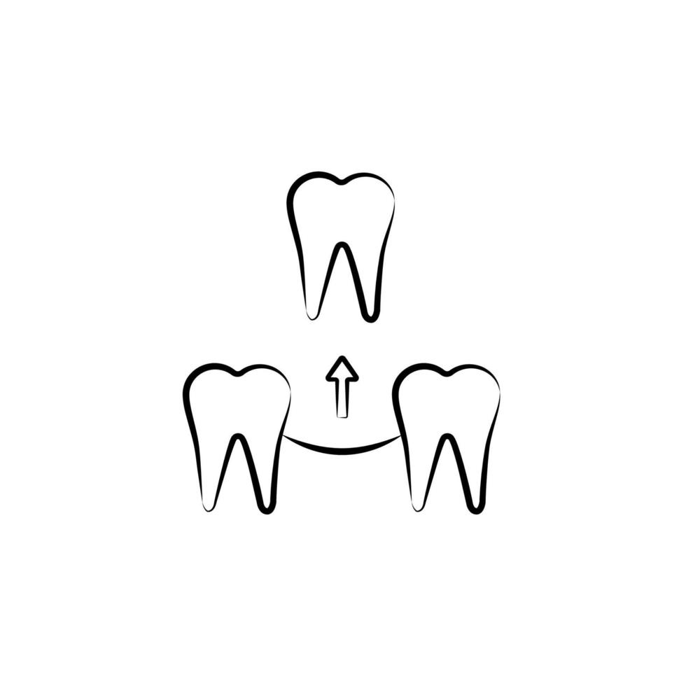 dental veneers, dental treatment vector icon illustration