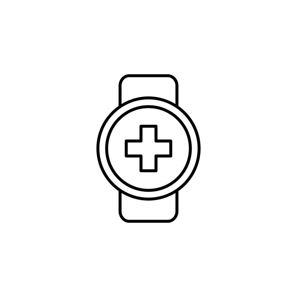 smartwatch medical vector icon illustration