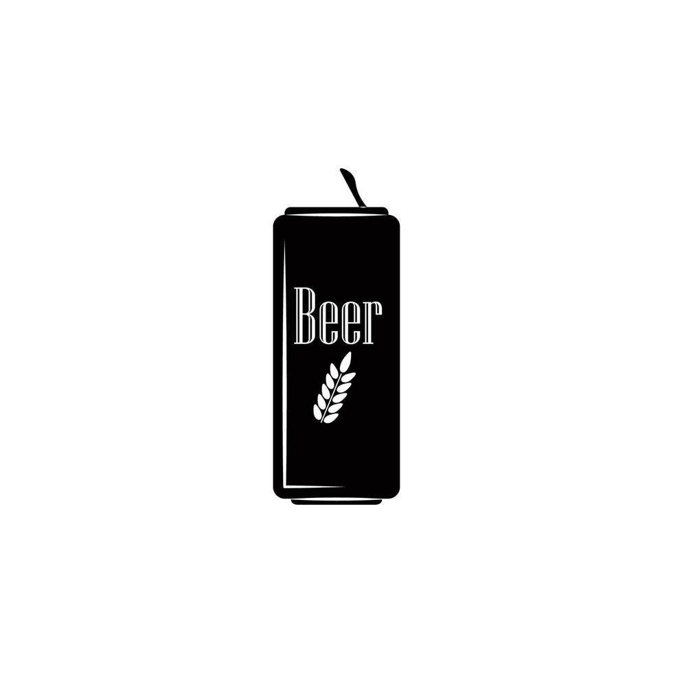 beer in a metal jar vector icon illustration