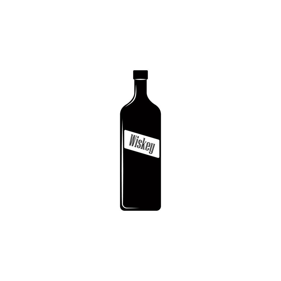 whiskey bottle vector icon illustration