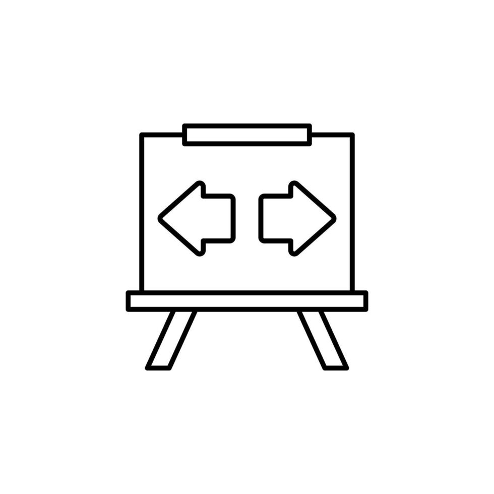 process, whiteboard, arrow vector icon illustration