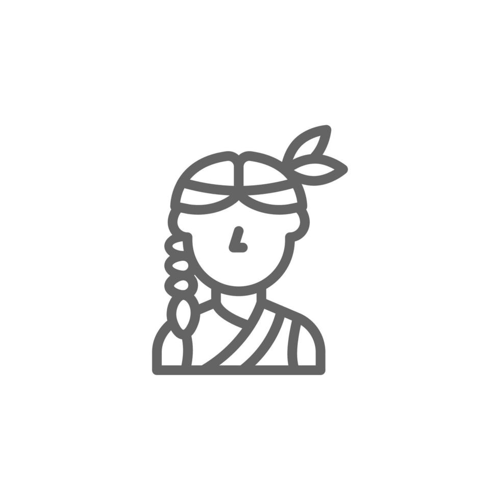 Native American vector icon illustration