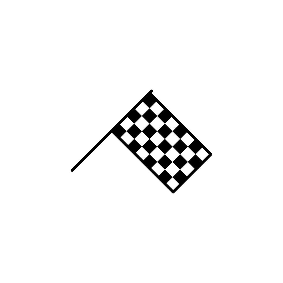 checkered flag vector icon illustration