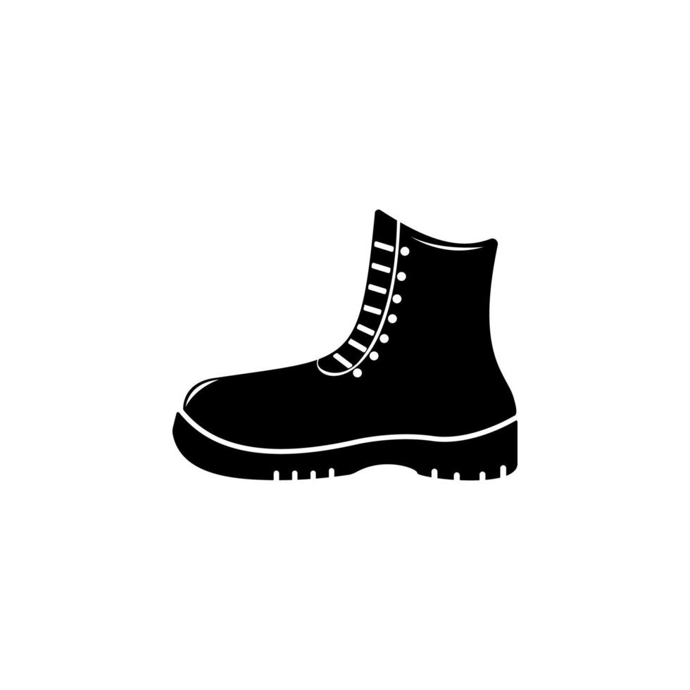 military shoe vector icon illustration