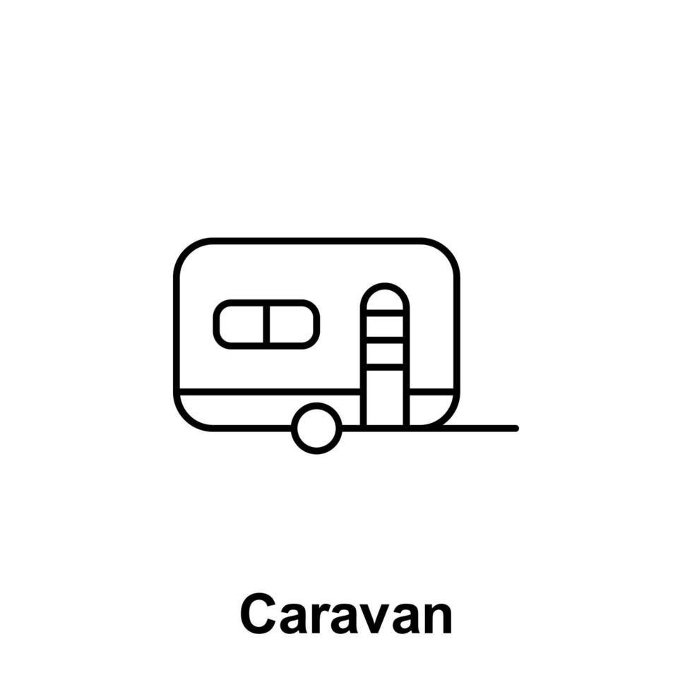 Caravan vector icon illustration