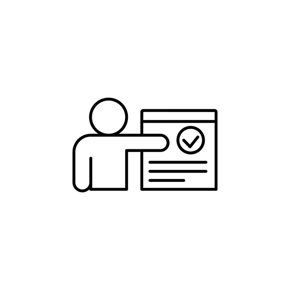 Man, file, done vector icon illustration