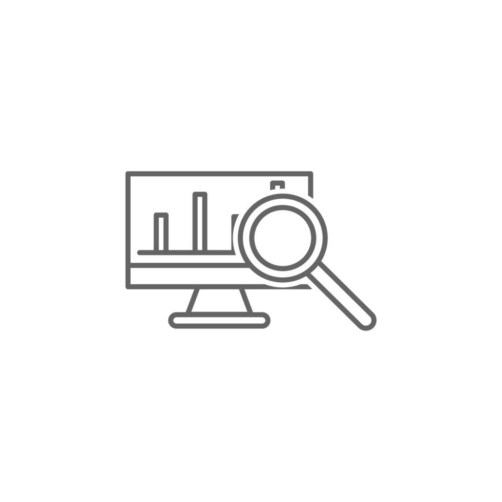 Digital business, analysis vector icon illustration