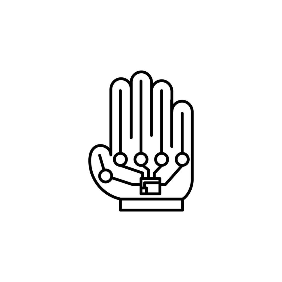 cyber hand vector icon illustration