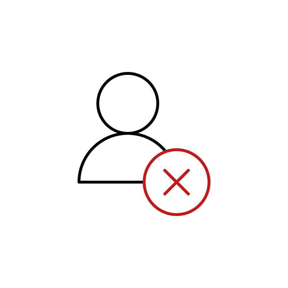 prohibición usuario vector icono ilustración
