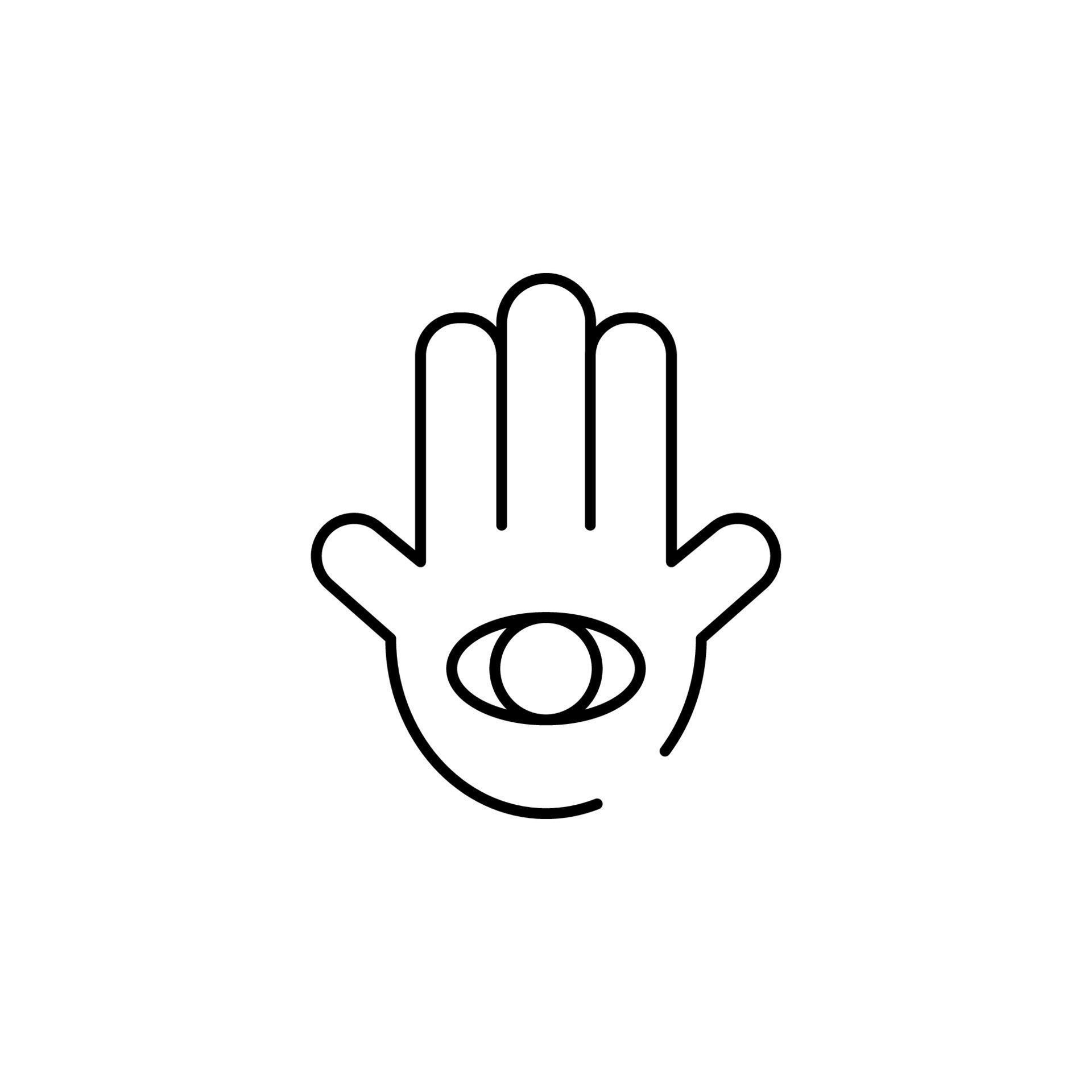 Hamsa hand vector icon illustration 23194989 Vector Art at Vecteezy