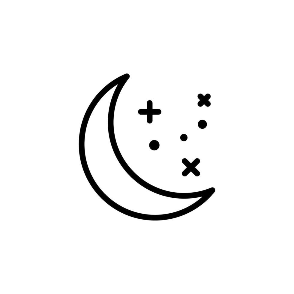 moon, star sign vector icon illustration