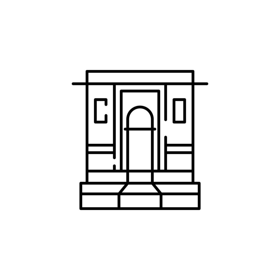 iqbal mausoleum vector icon illustration