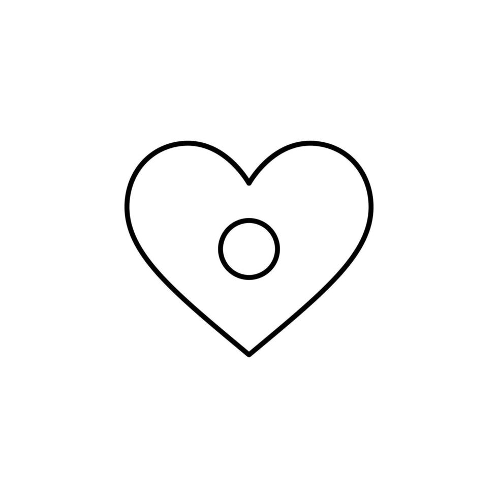 heart record button vector icon illustration