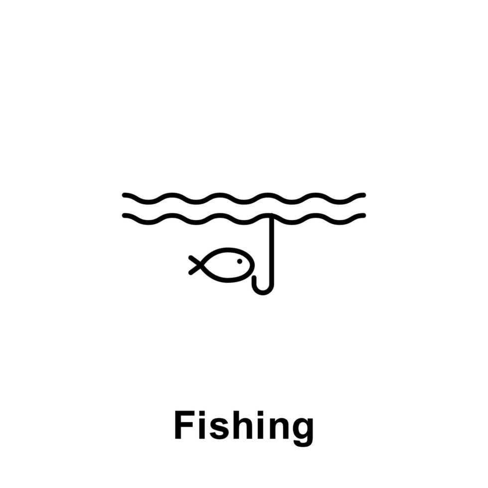 Fishing vector icon illustration