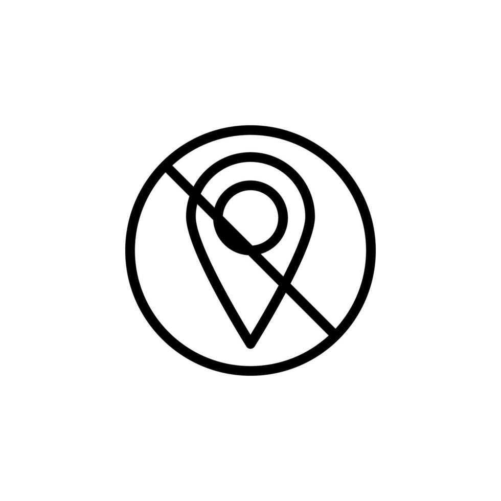 geolocation prohibition vector icon illustration