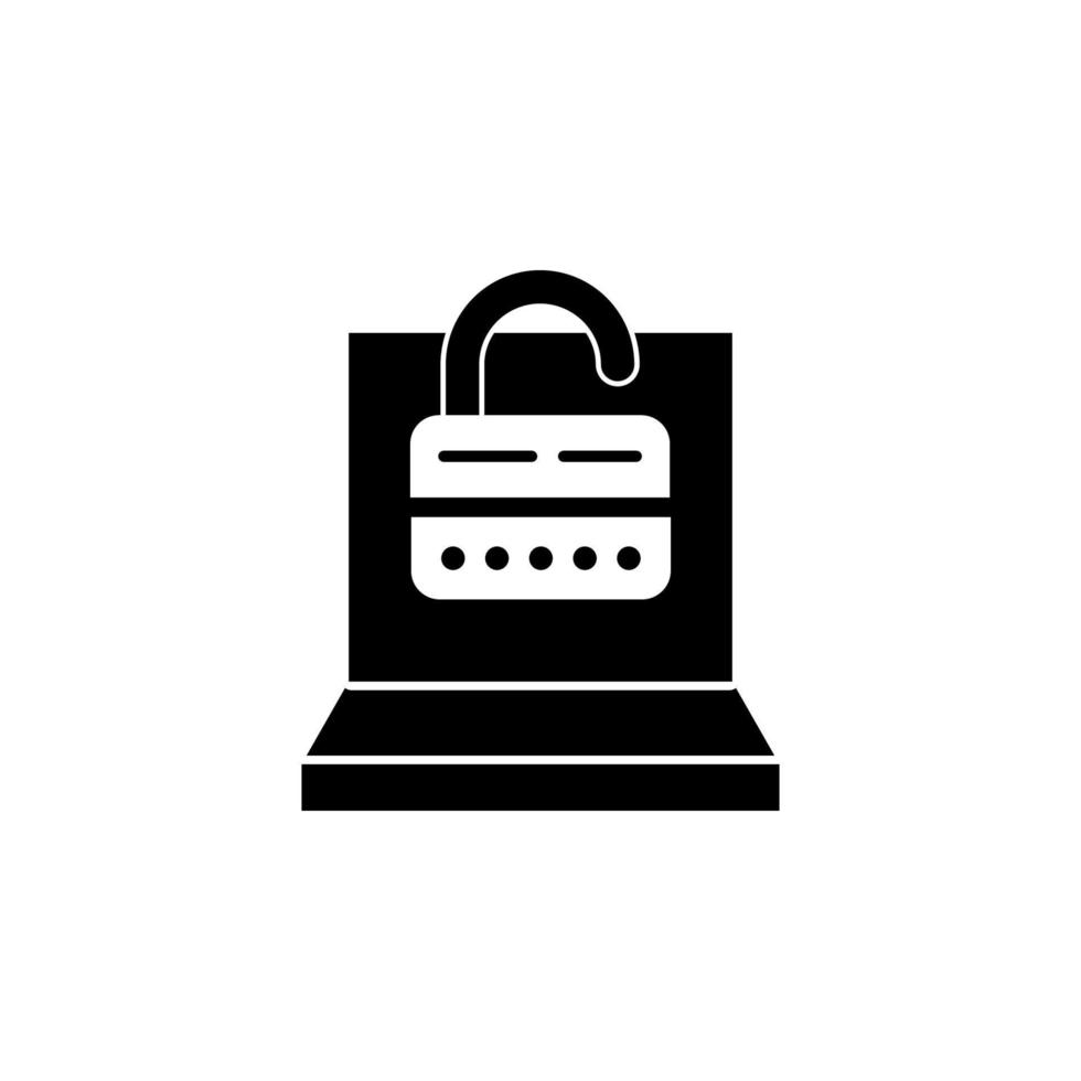 Web development, secure login vector icon illustration
