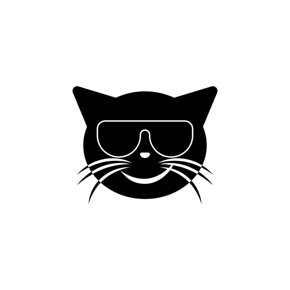 cool cat vector icon illustration