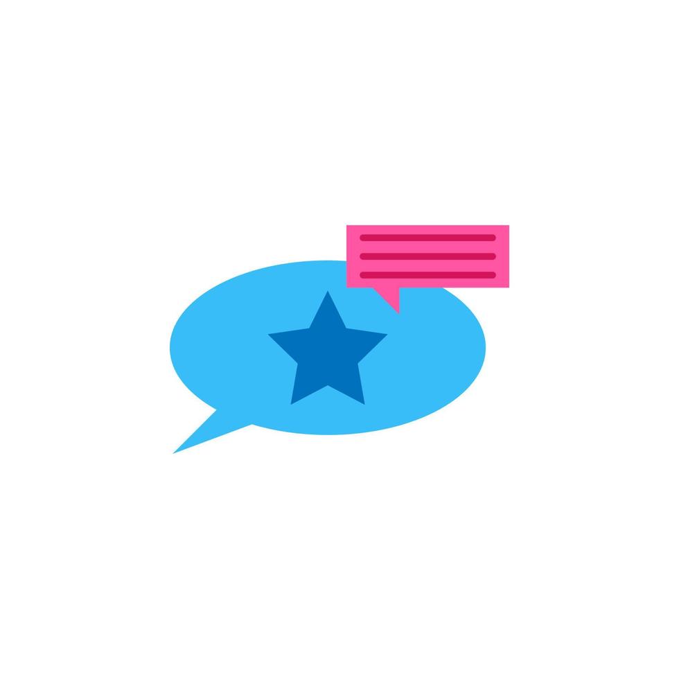 Chat, favorite color vector icon illustration