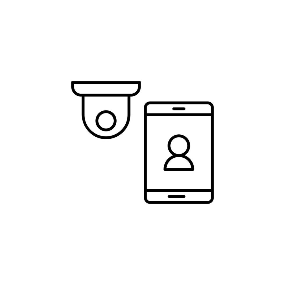camera, mobile phone vector icon illustration