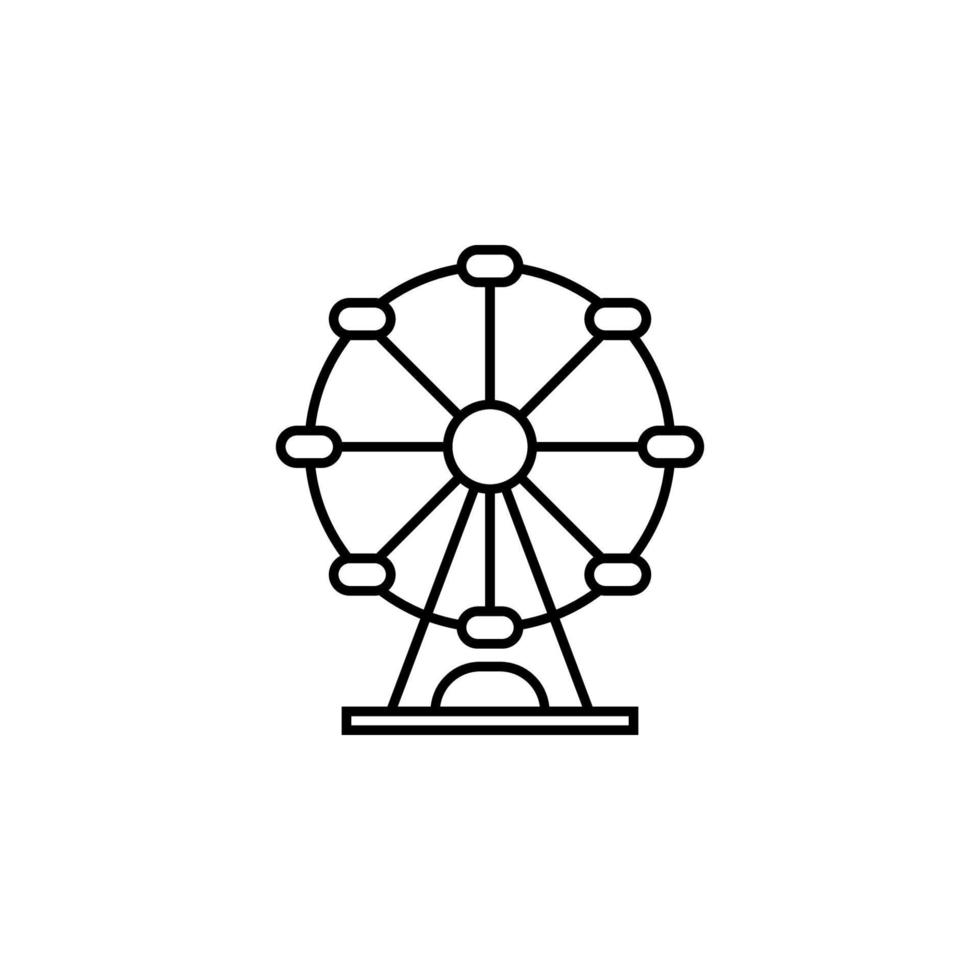 ferries wheel vector icon illustration