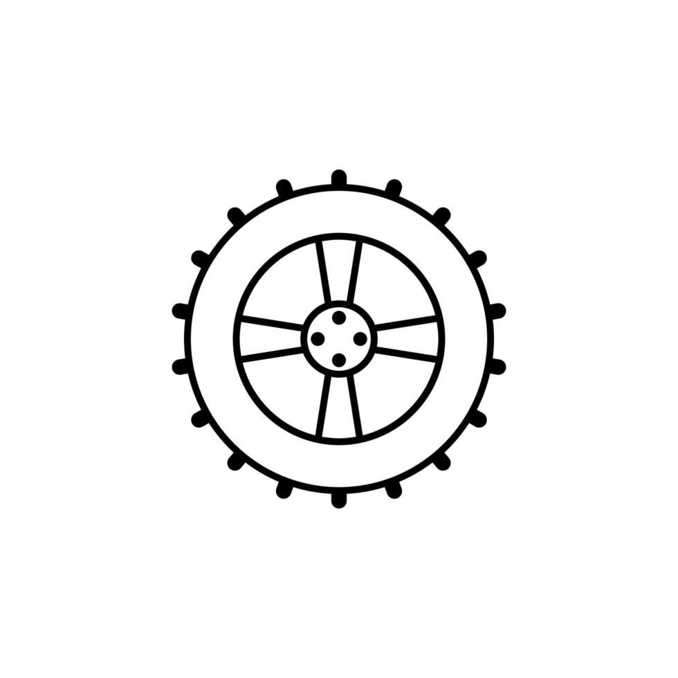 aleación rueda vector icono ilustración