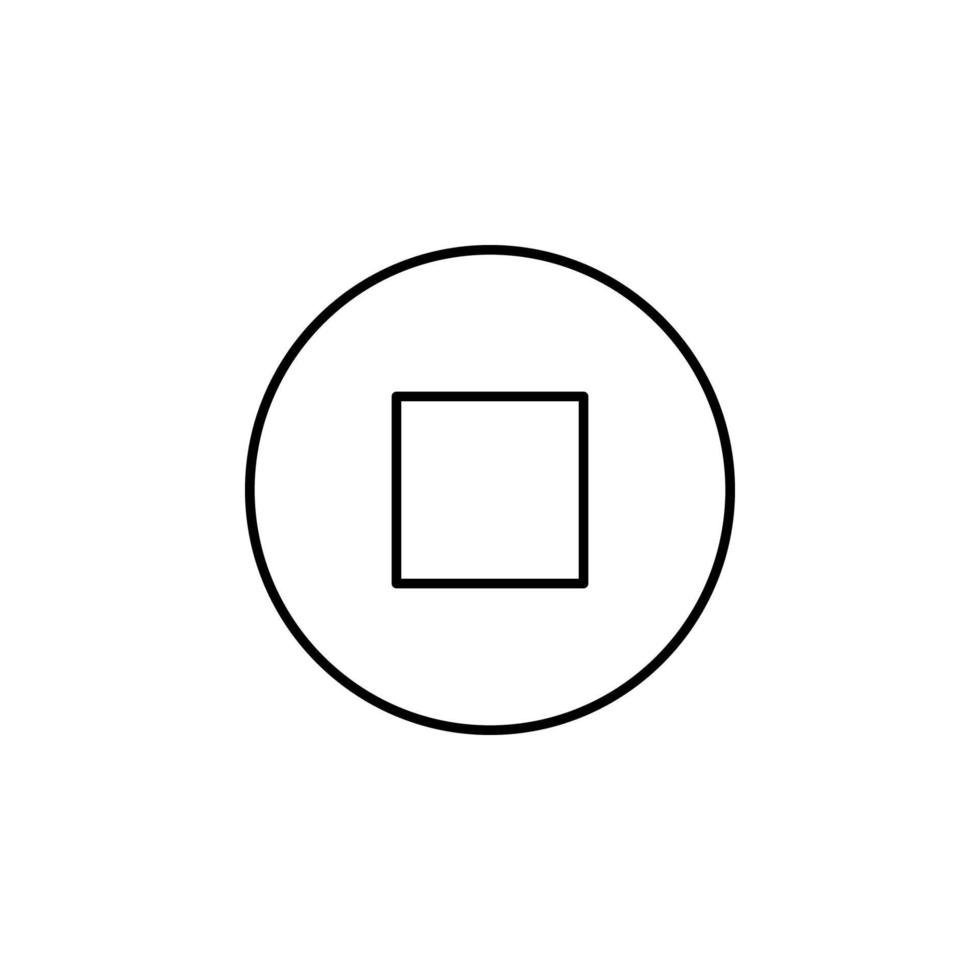 detener circular botón vector icono ilustración