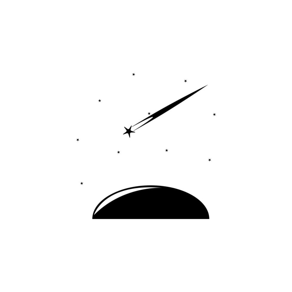 falling star vector icon illustration