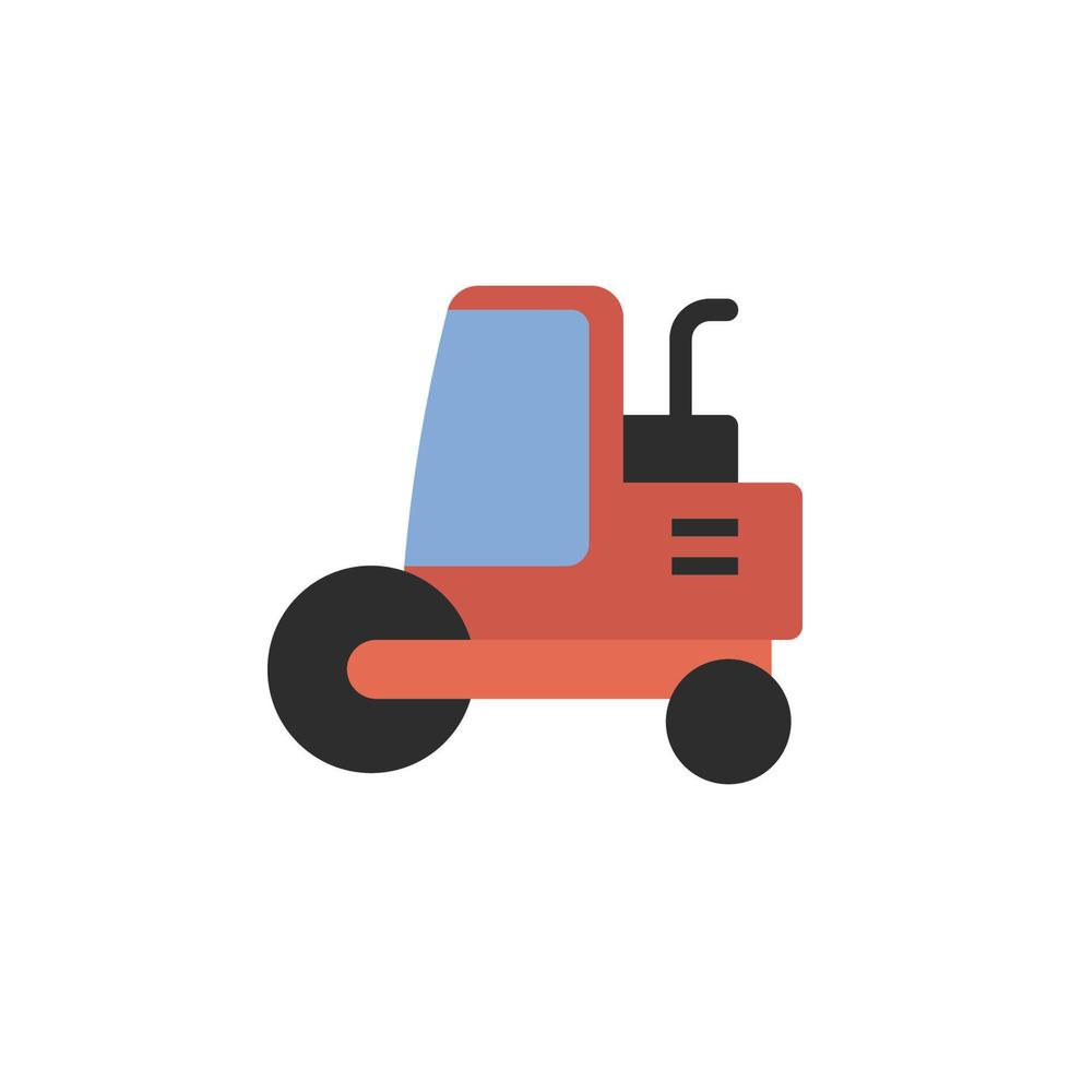 soil compactor, flattener, steamroller vector icon illustration