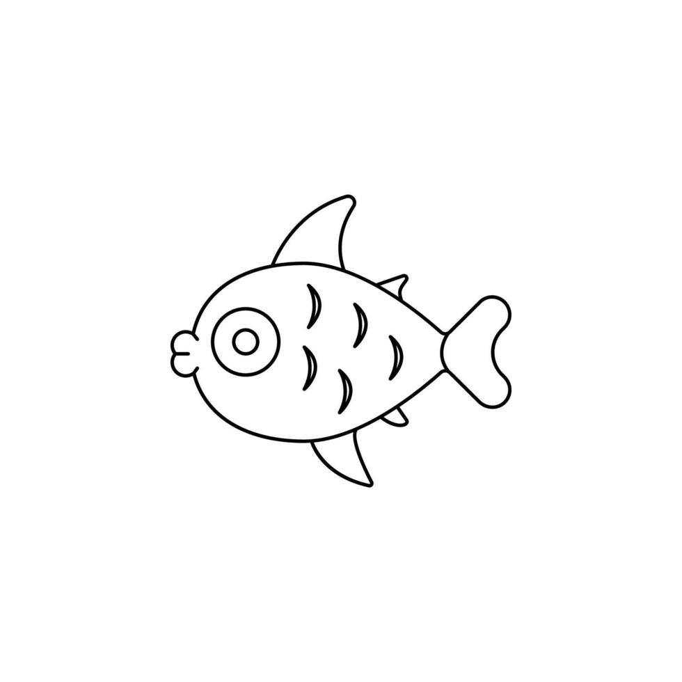 un pescado vector icono ilustración