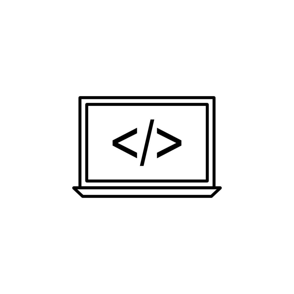 laptop coding vector icon illustration 23195379 Vector Art at Vecteezy