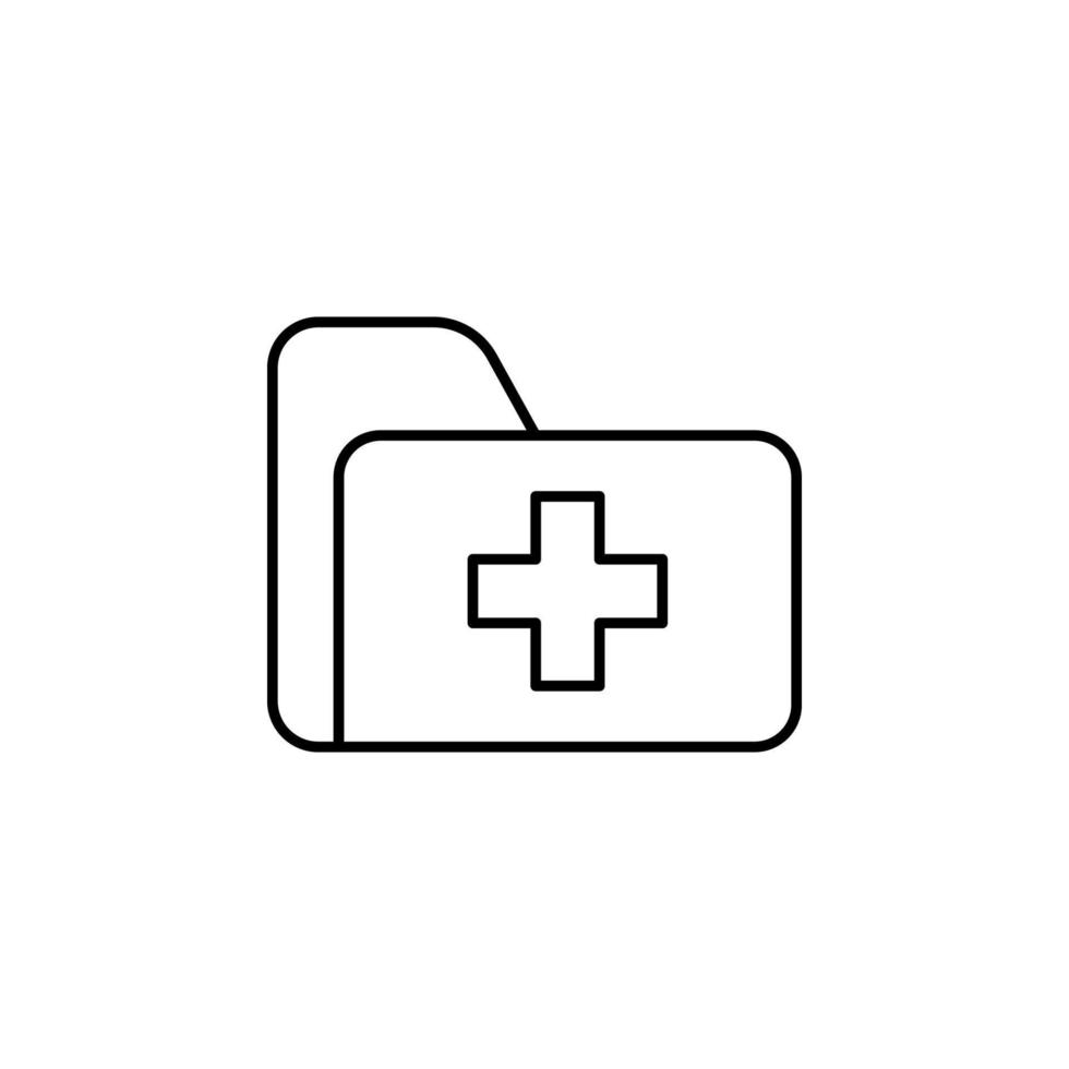 medical folder vector icon illustration