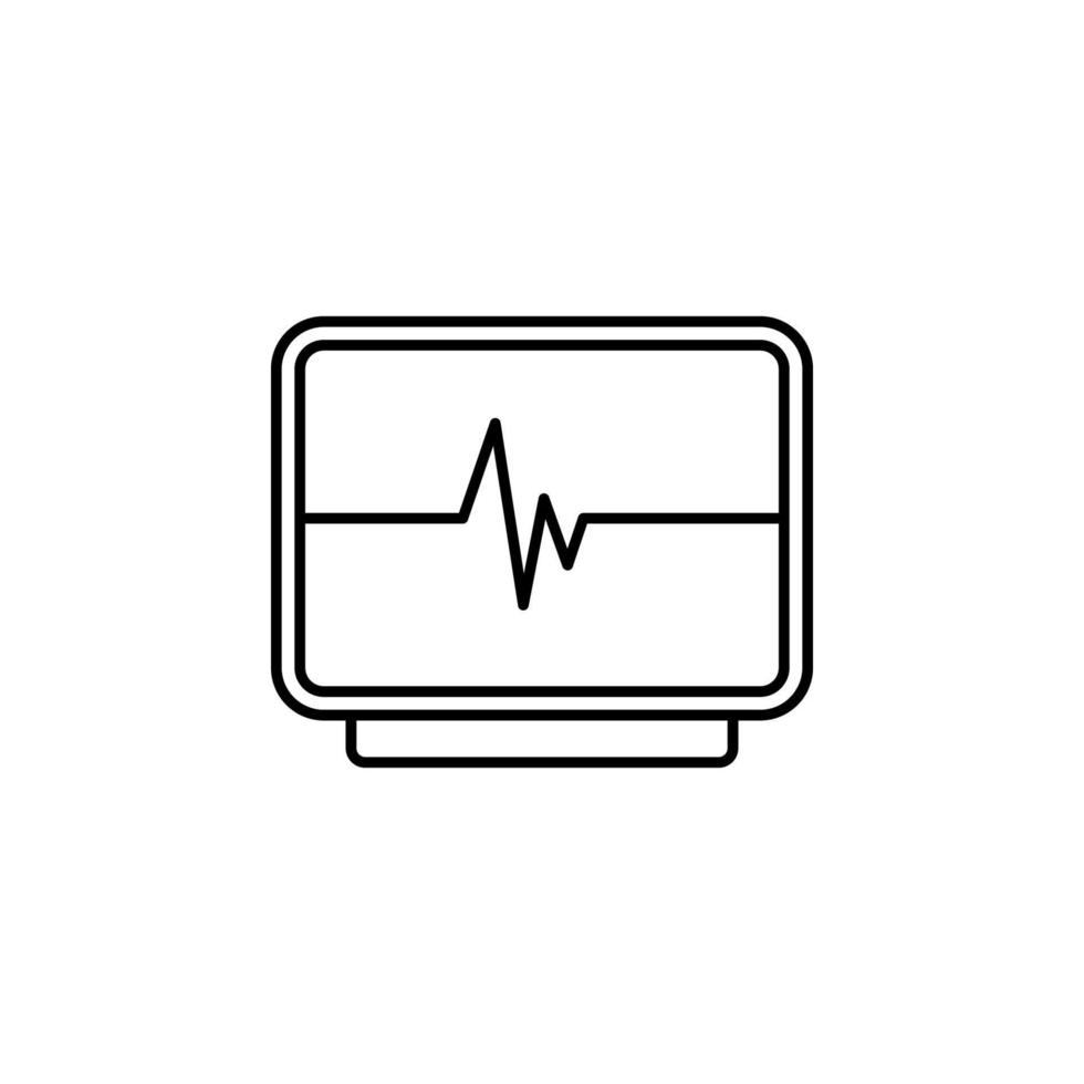 cardiogram line vector icon illustration