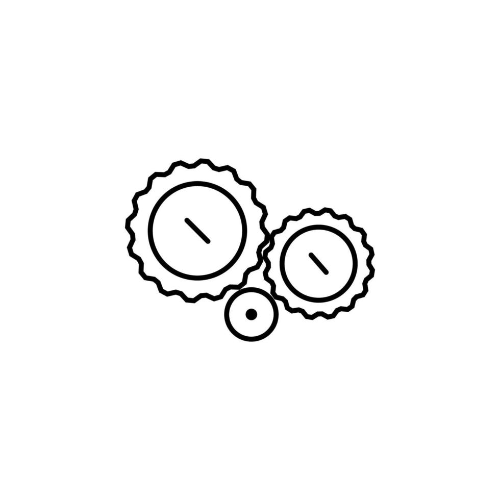 reloj engranajes vector icono ilustración