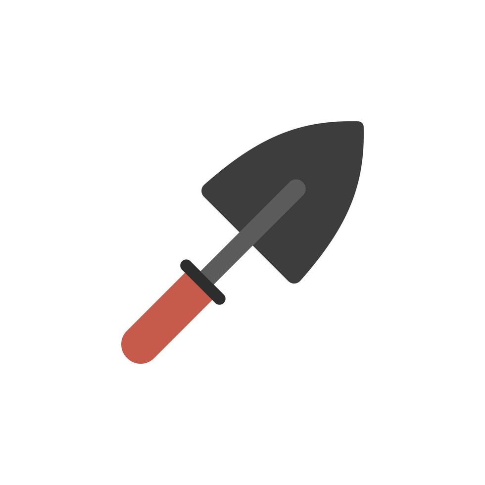 gardening, shovel, trowel vector icon illustration