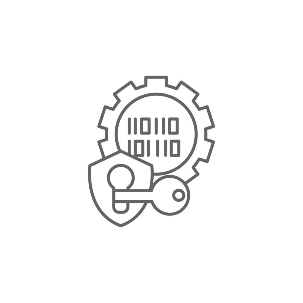 lock, key, code vector icon illustration