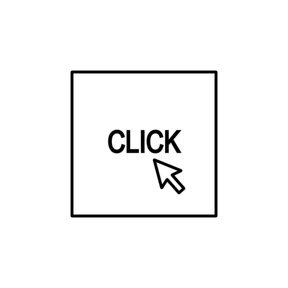 cursor hacer clic vector icono ilustración