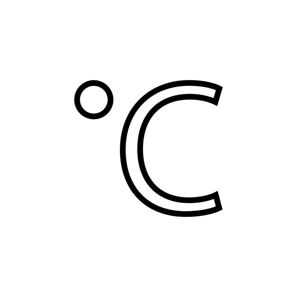 Celsius firmar vector icono ilustración