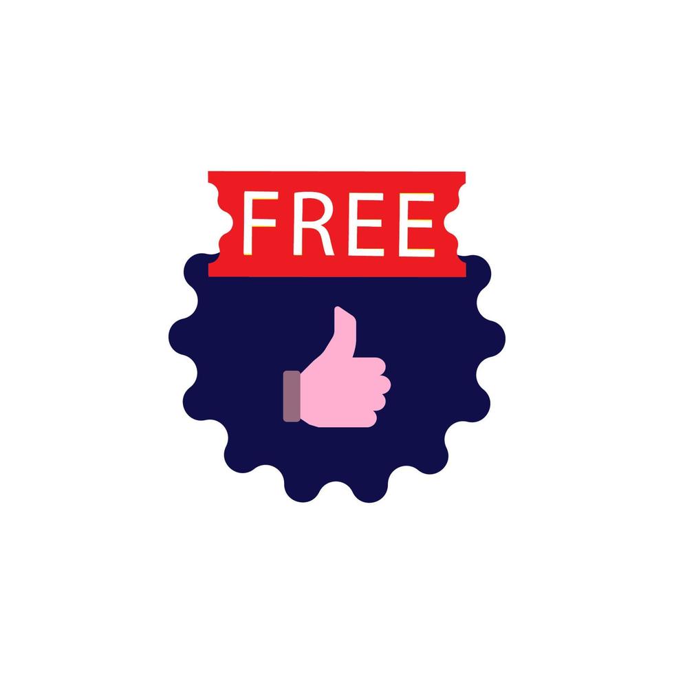 Discount, free vector icon illustration