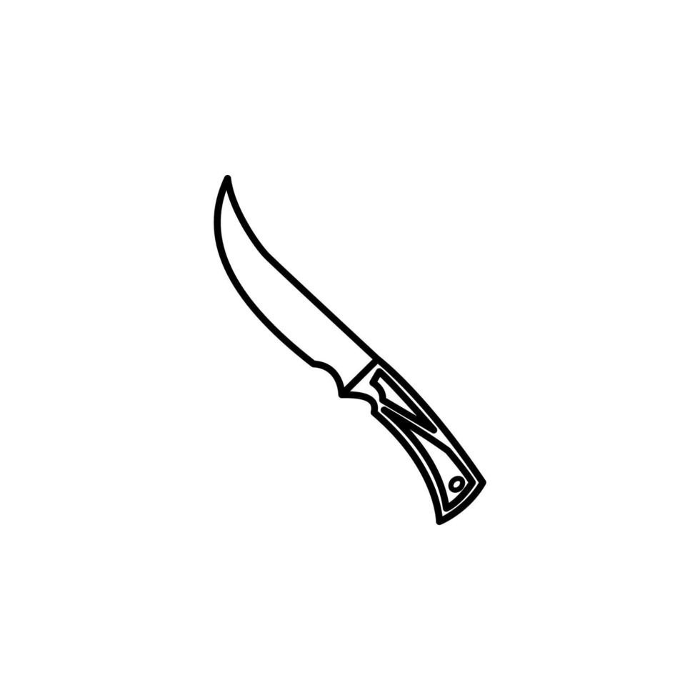 cocina utensilio, cuchillo vector icono ilustración