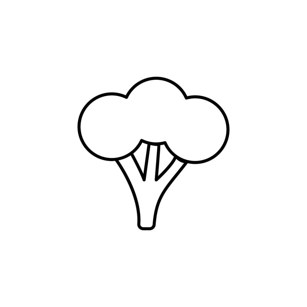 broccoli line vector icon illustration