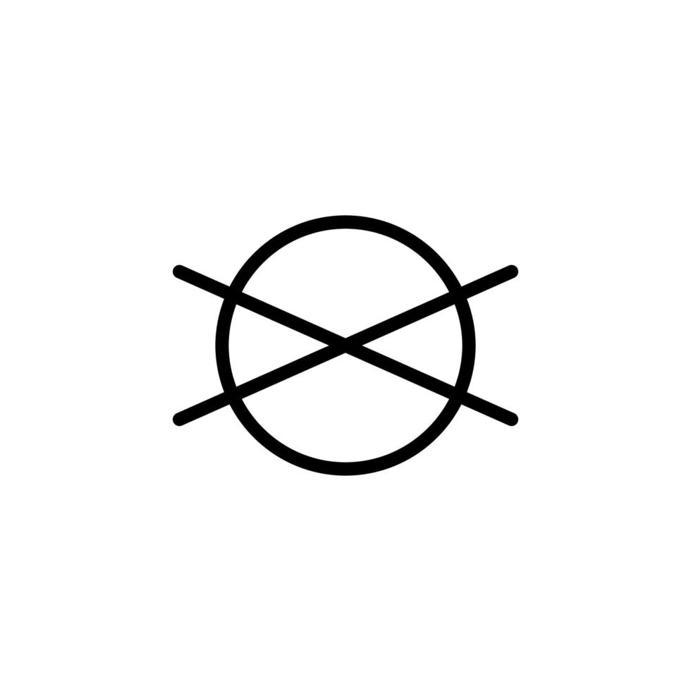 no dry clean vector icon illustration