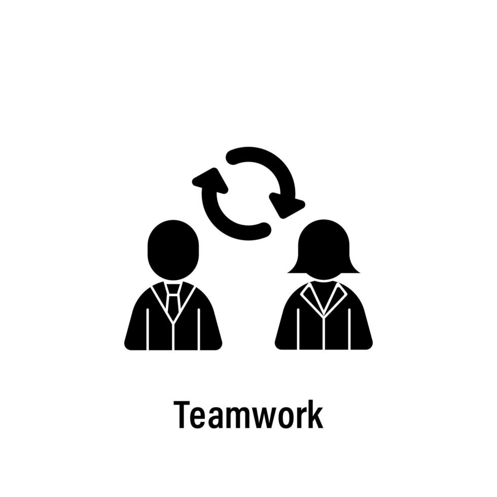Team work, rotation, team, users vector icon illustration