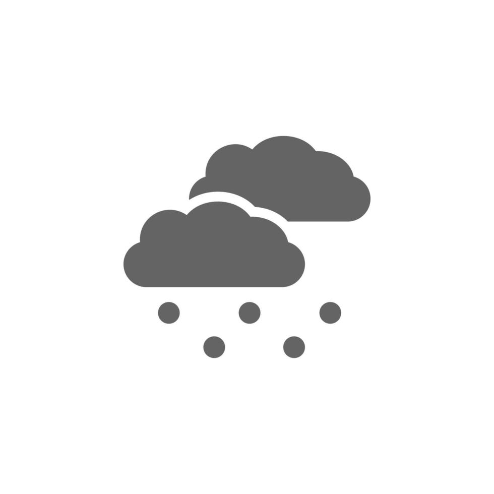 Hail, snowy, cloud vector icon illustration