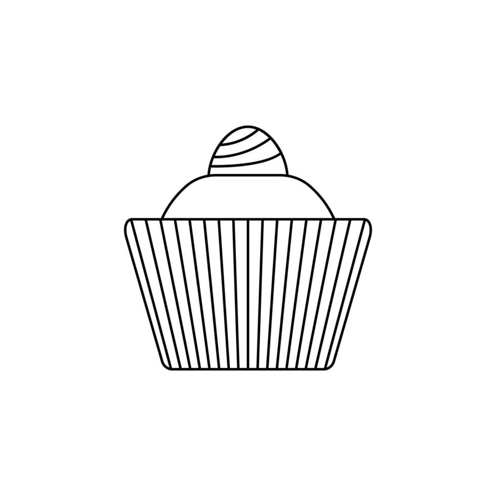candy wrapper line vector icon illustration